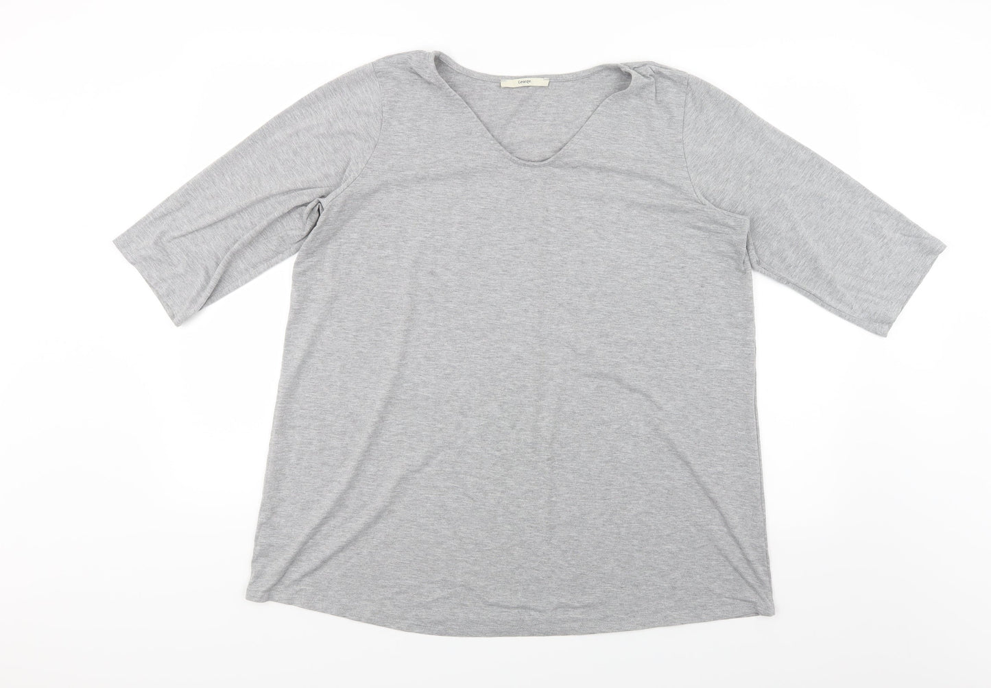 George Womens Grey   Basic T-Shirt Size 18