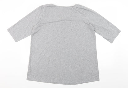 George Womens Grey   Basic T-Shirt Size 18