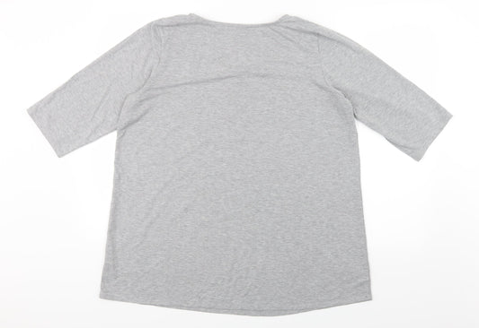 George Womens Grey   Basic T-Shirt Size 18