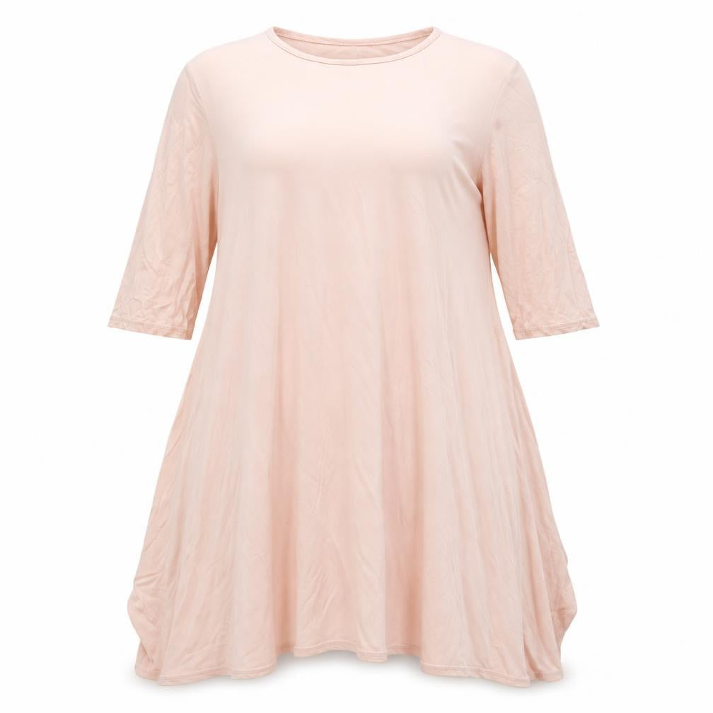 Womens UK Size 10 Boohoo Pink Tunic T-Shirt