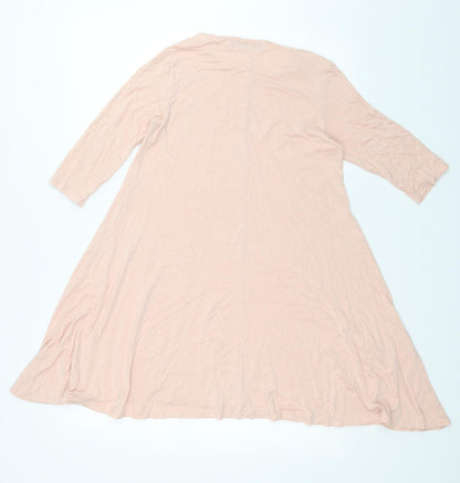 Boohoo Womens Pink   Tunic T-Shirt Size 10