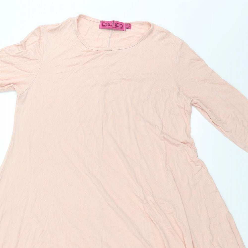 Boohoo Womens Pink   Tunic T-Shirt Size 10