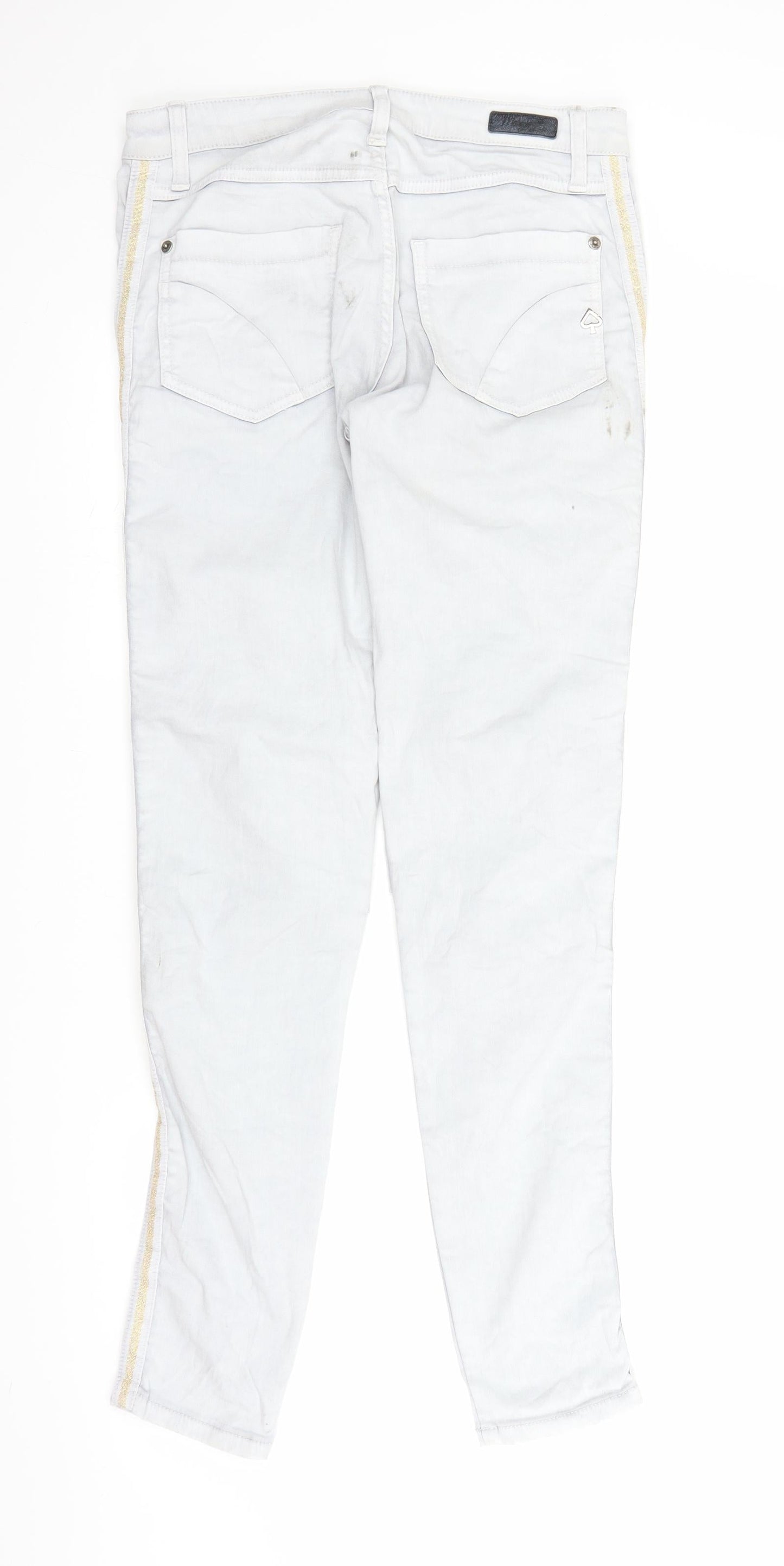Maryley Womens Grey  Denim Straight Jeans Size 10 L30 in