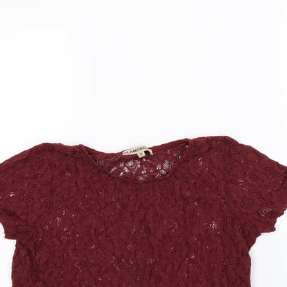 Womens UK Size 10 Glamorous Red Basic Tank