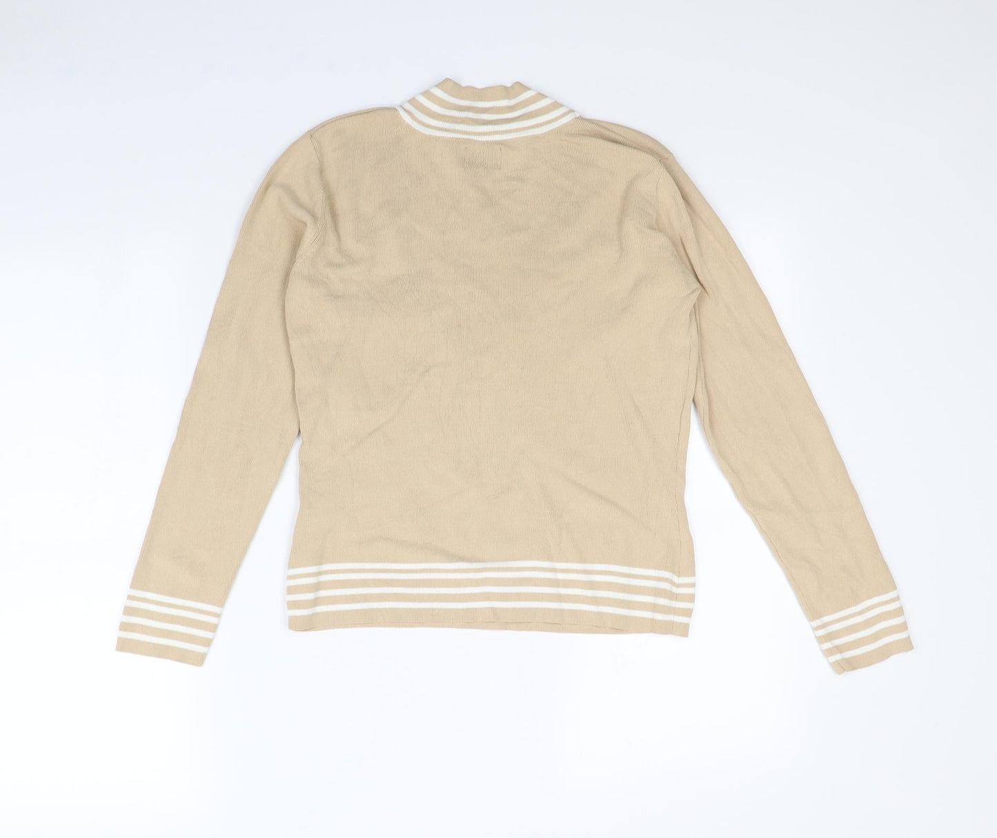 Roman Womens Beige  Rayon Pullover Jumper Size S
