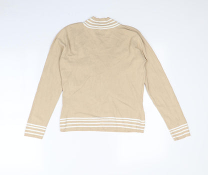 Roman Womens Beige  Rayon Pullover Jumper Size S