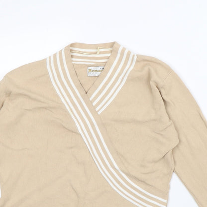 Roman Womens Beige  Rayon Pullover Jumper Size S
