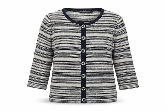 Alex & co Womens Beige Striped  Cardigan Jumper Size 14