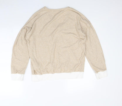 Boohoo Womens Beige   Pullover Jumper Size L