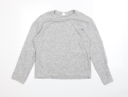 H&M Womens Grey   Pullover Jumper Size M