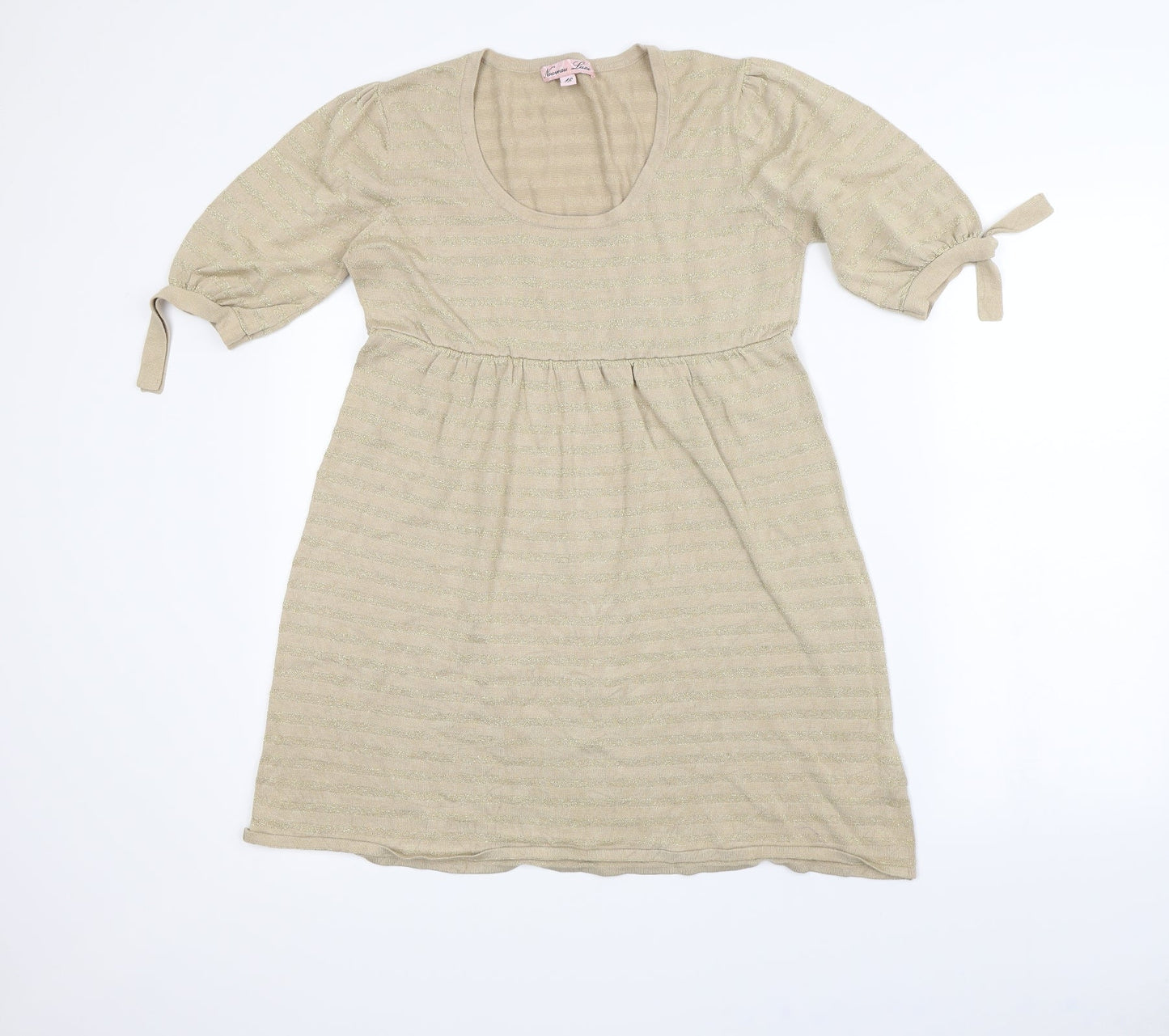Preworn Womens Gold   Fit & Flare  Size 16