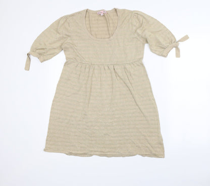 Preworn Womens Gold   Fit & Flare  Size 16