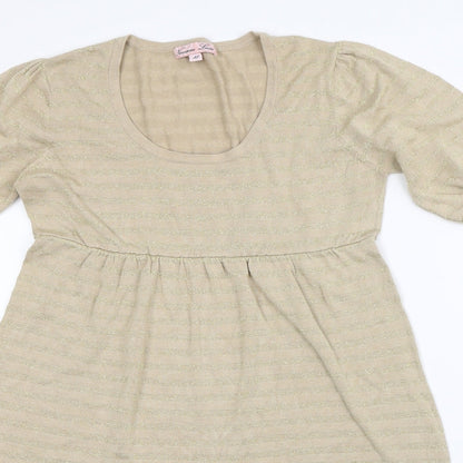 Preworn Womens Gold   Fit & Flare  Size 16