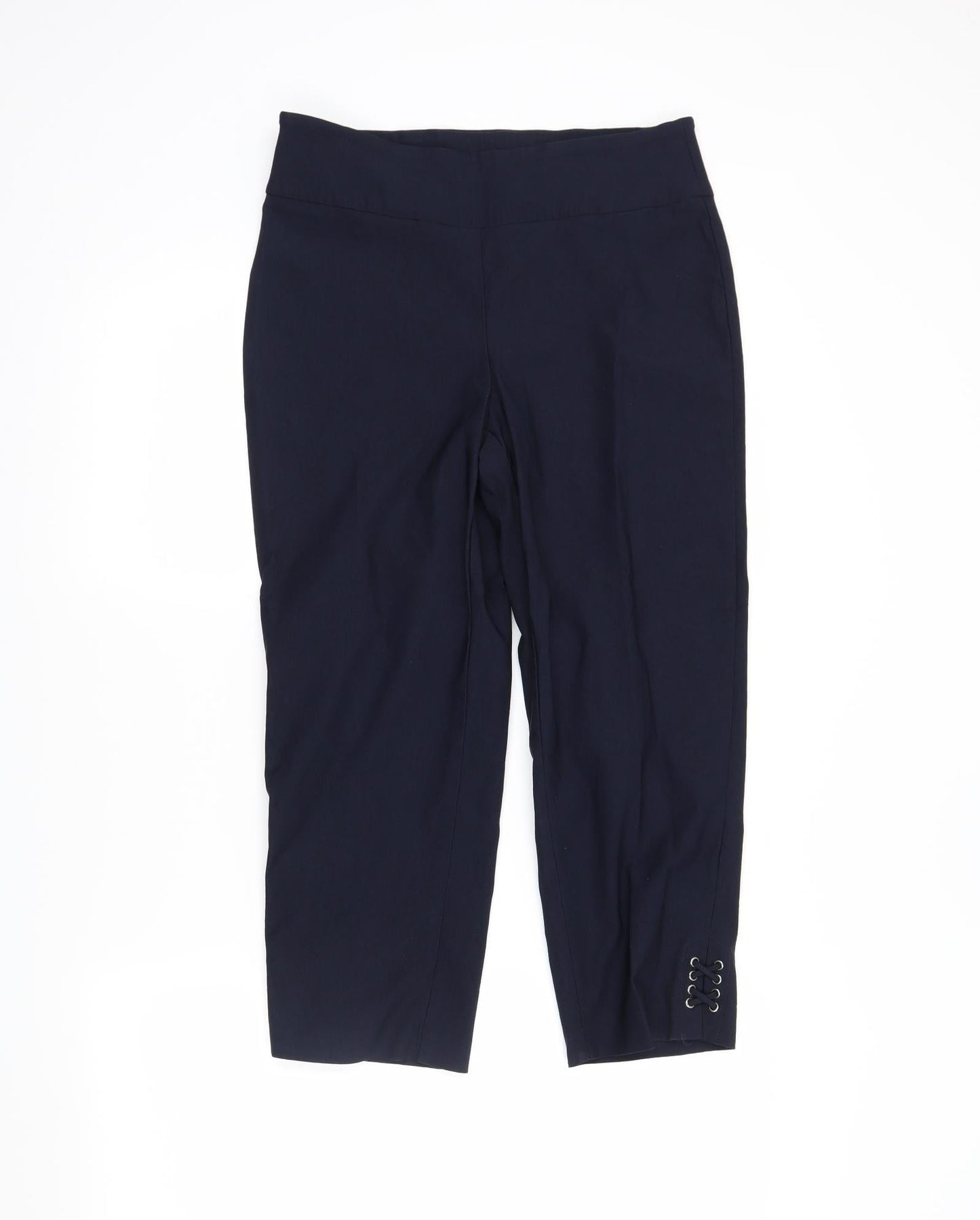 Womens UK Size 6 Denver Hayes Regular Fit Pedal Pusher Blue Trousers