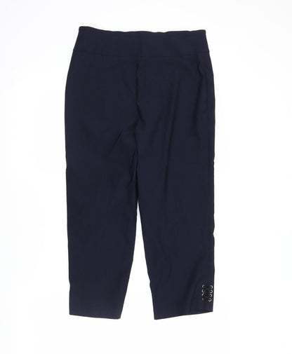 Womens UK Size 6 Denver Hayes Regular Fit Pedal Pusher Blue Trousers