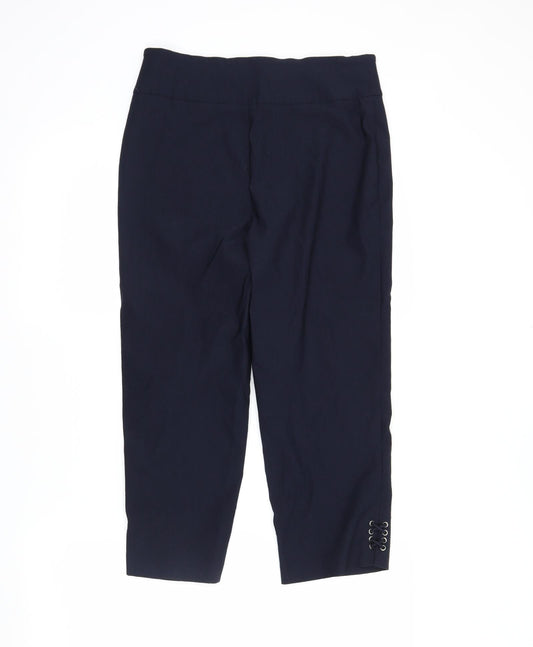 Womens UK Size 6 Denver Hayes Regular Fit Pedal Pusher Blue Trousers