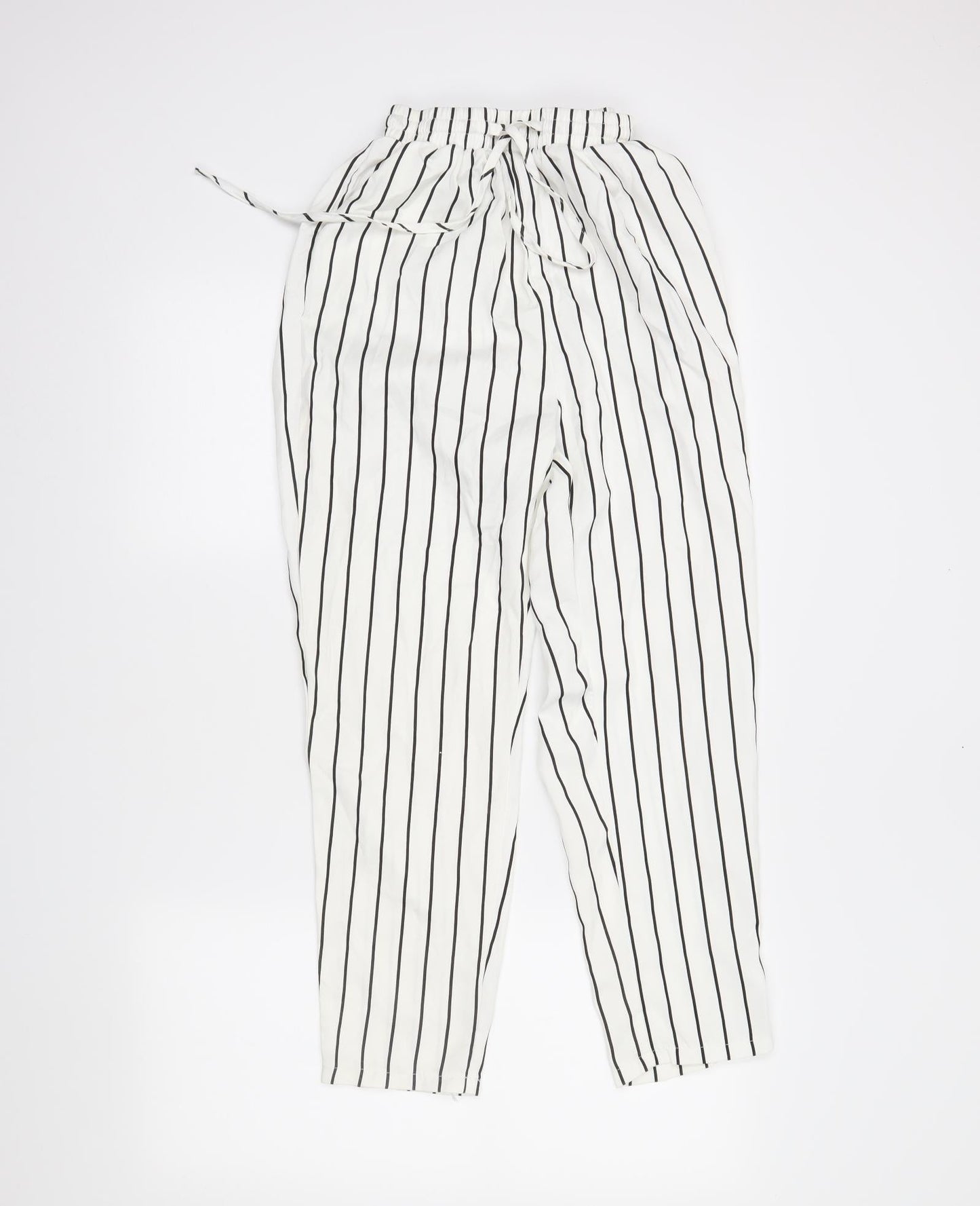 Womens UK Size 6 PRETTYLITTLETHING Regular Fit  White Trousers