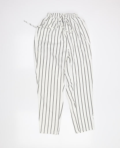 Womens UK Size 6 PRETTYLITTLETHING Regular Fit  White Trousers