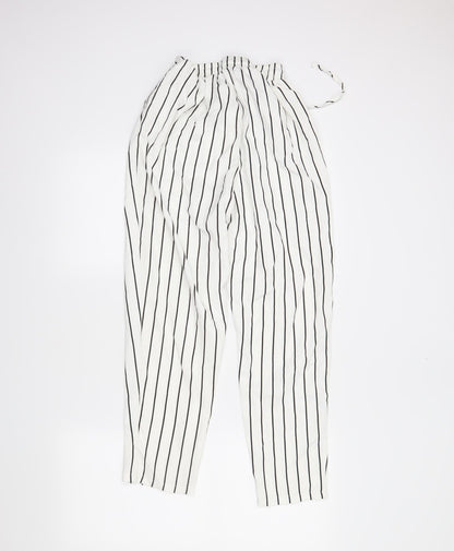 Womens UK Size 6 PRETTYLITTLETHING Regular Fit  White Trousers