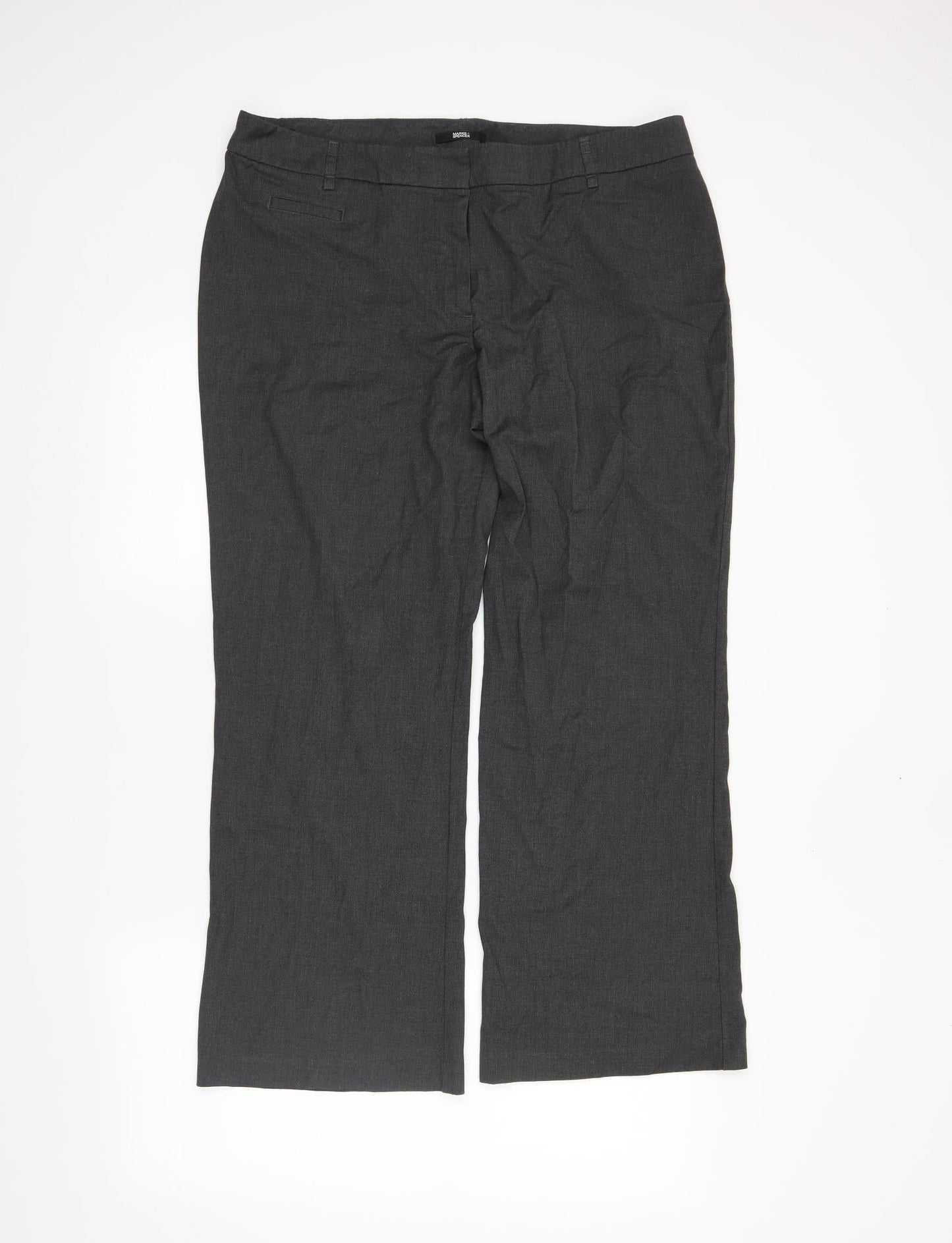 M&S Womens Grey   Trousers  Size 16 L29 in