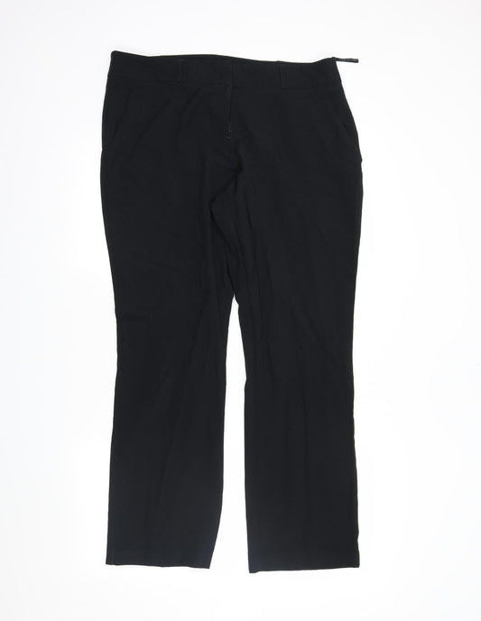 Womens UK Size 14 Dorothy Perkins Regular Fit  Black Trousers