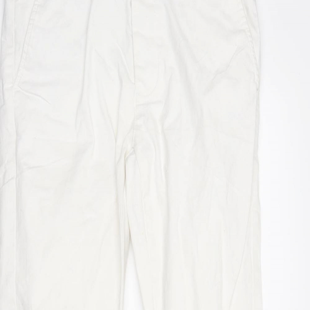 Womens UK Size 30 in DenimCo Regular Fit Straight White Jeans