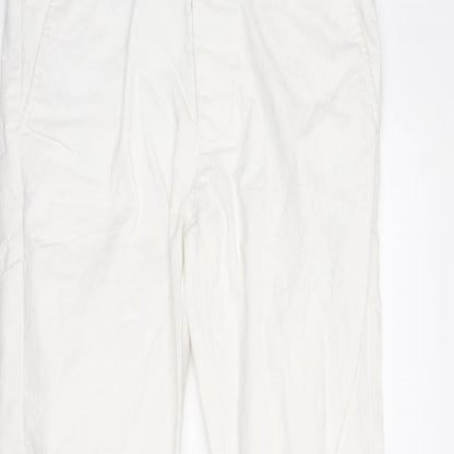 Womens UK Size 30 in DenimCo Regular Fit Straight White Jeans