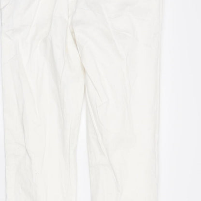 Womens UK Size 30 in DenimCo Regular Fit Straight White Jeans