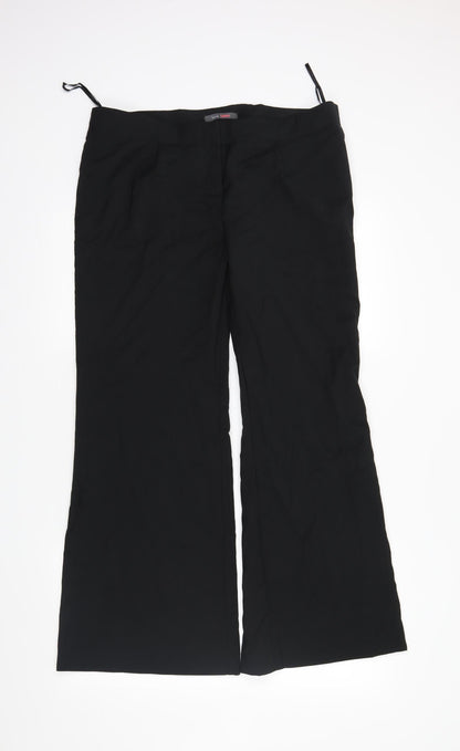 Womens UK Size 14 Love Label Regular Fit  Black Trousers