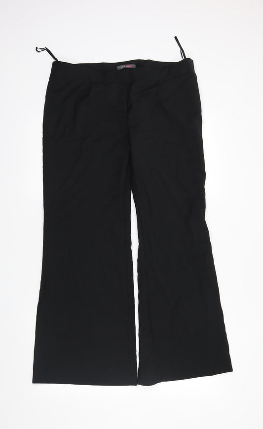 Womens UK Size 14 Love Label Regular Fit  Black Trousers