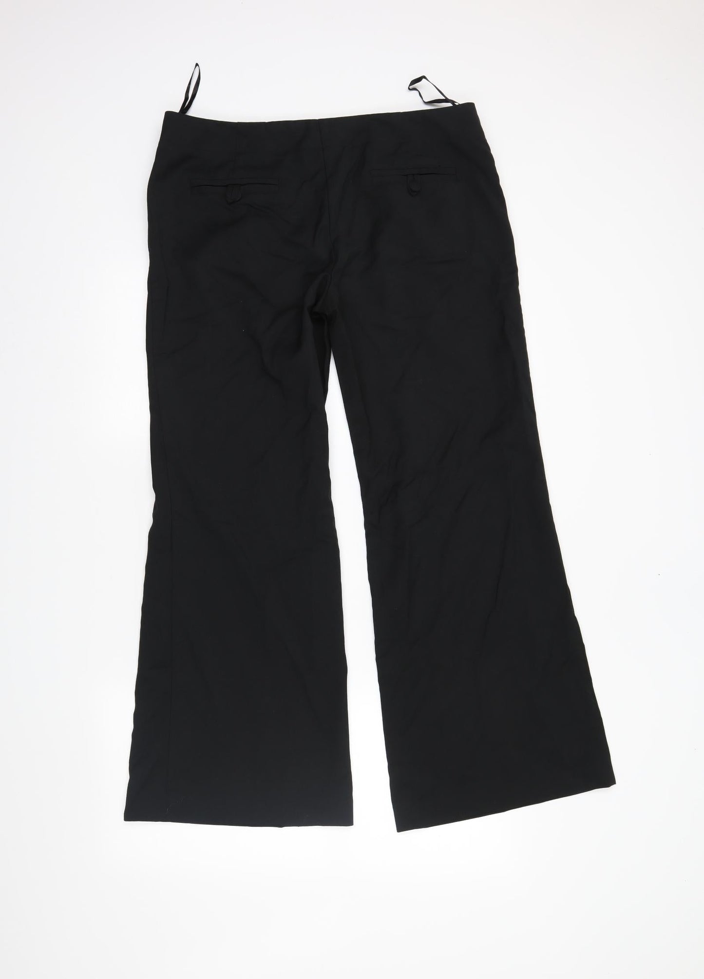 Womens UK Size 14 Love Label Regular Fit  Black Trousers