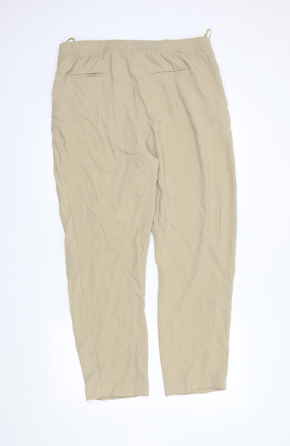 M&S Womens Beige   Trousers  Size 18 L28 in