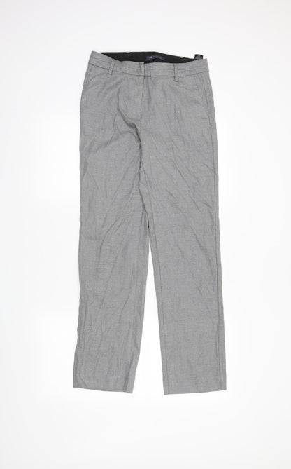 M&S Womens Grey   Dress Pants Trousers Size 8 L28 in