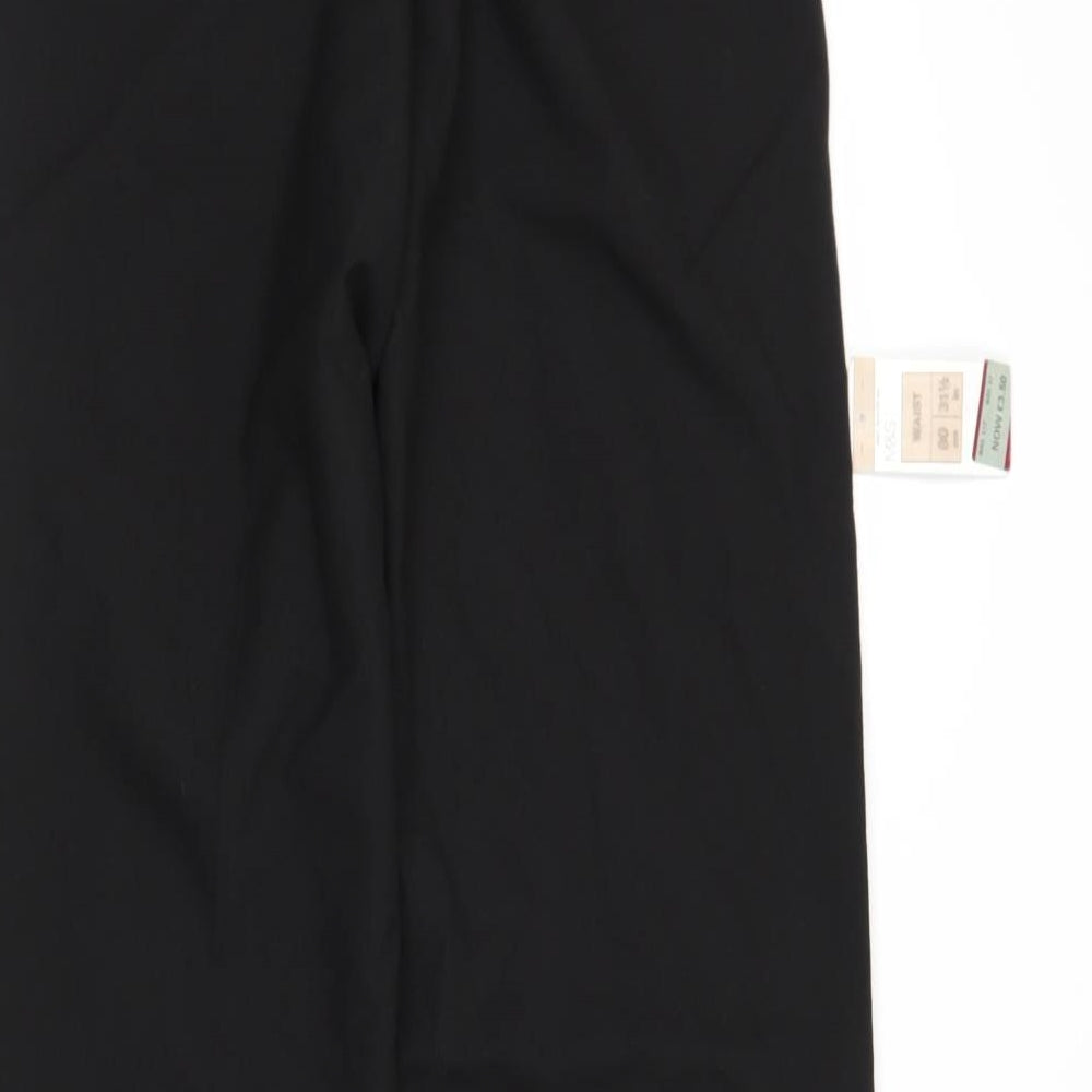 M&S Mens Black   Dress Pants Trousers Size 31 in L30 in