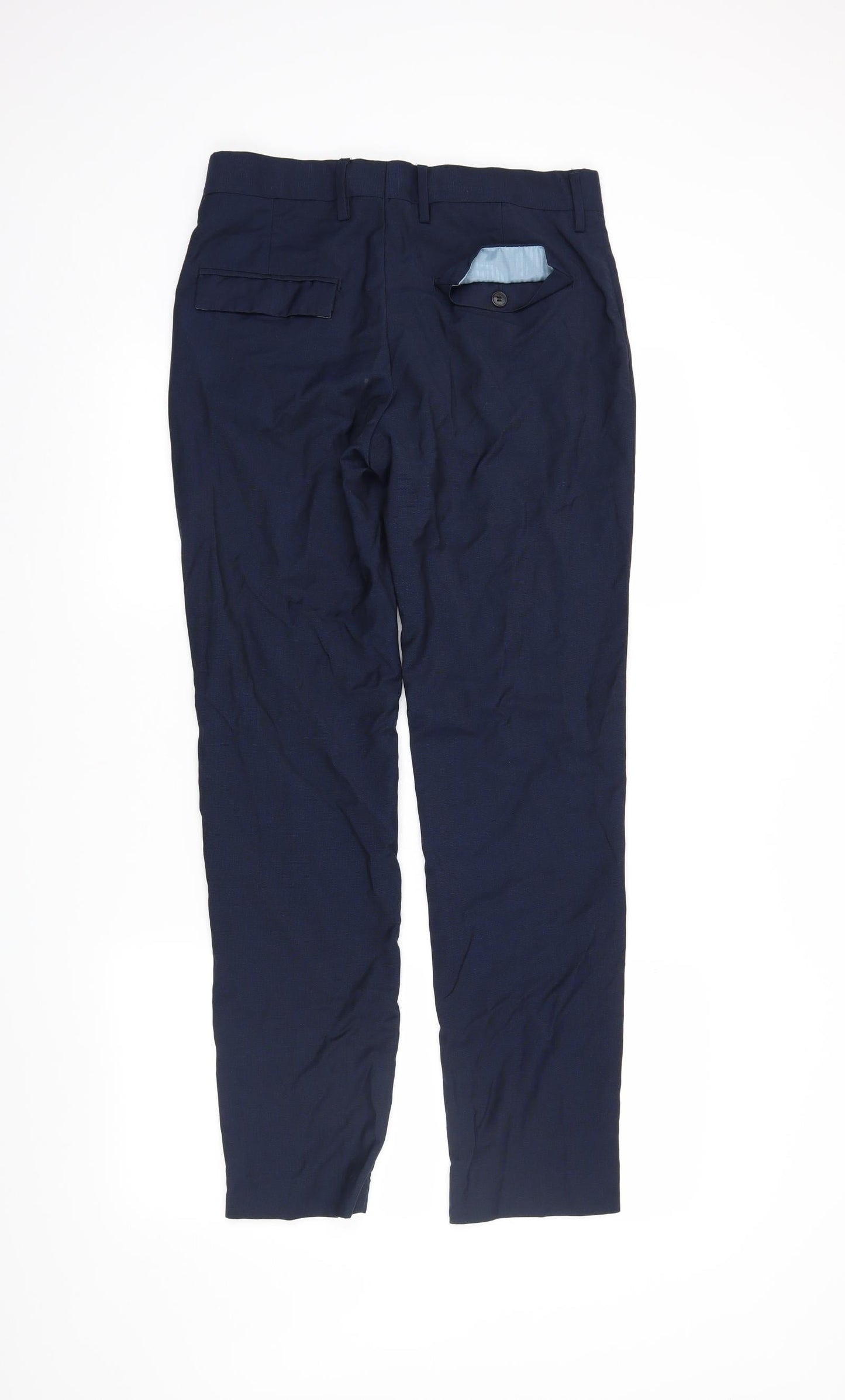 H&M Mens Blue   Dress Pants Trousers Size S L29 in