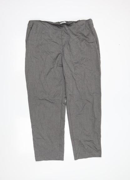 Womens UK Size 20 M&S Regular Fit Dress Pants Grey Trousers