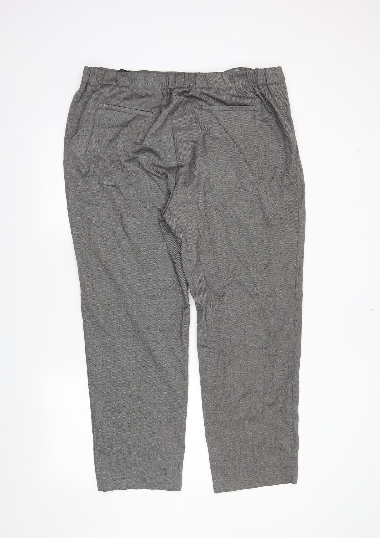 Womens UK Size 20 M&S Regular Fit Dress Pants Grey Trousers