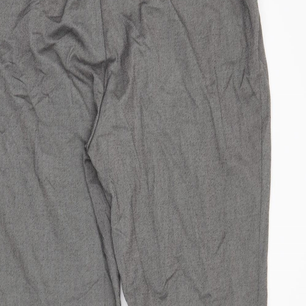 Womens UK Size 20 M&S Regular Fit Dress Pants Grey Trousers