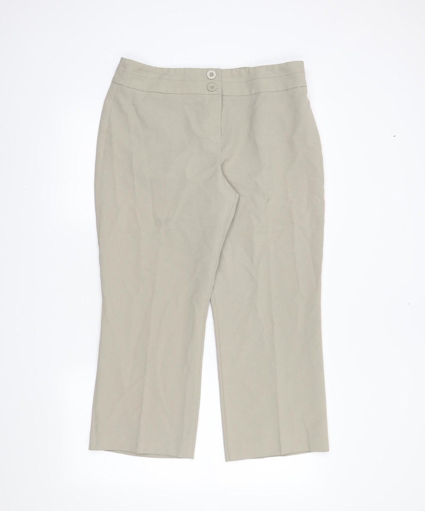 M&S Womens Beige   Trousers  Size 14 L24 in