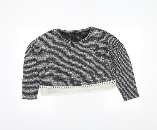 Atmosphere Womens Grey Striped  Pullover Jumper Size 10