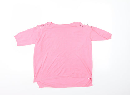 Womens UK Size  Preworn Pink Basic Blouse