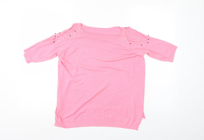 Womens UK Size  Preworn Pink Basic Blouse