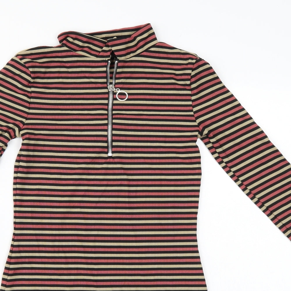 Missguided Womens Multicoloured Striped  Bodycon  Size 6