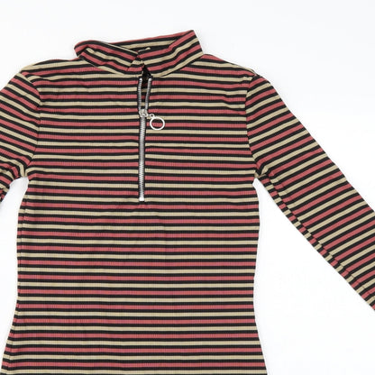 Missguided Womens Multicoloured Striped  Bodycon  Size 6