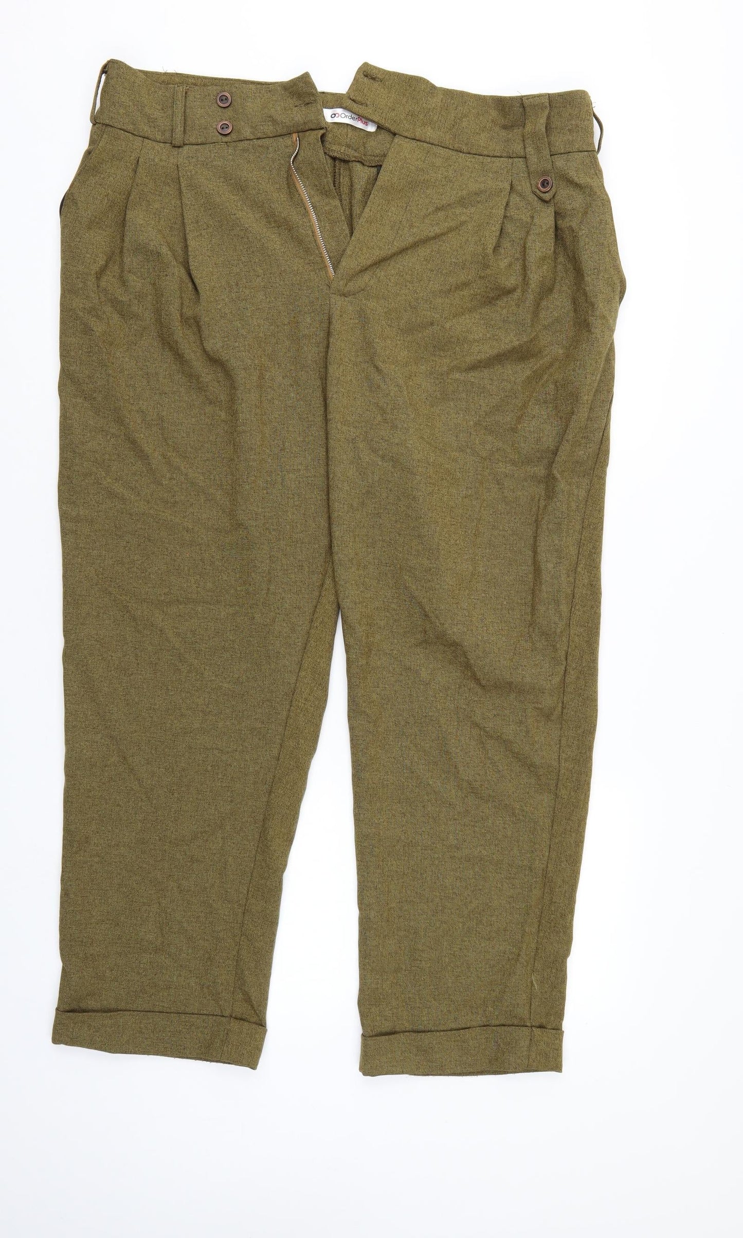 Order Plus Mens Green   Trousers  Size L L26 in