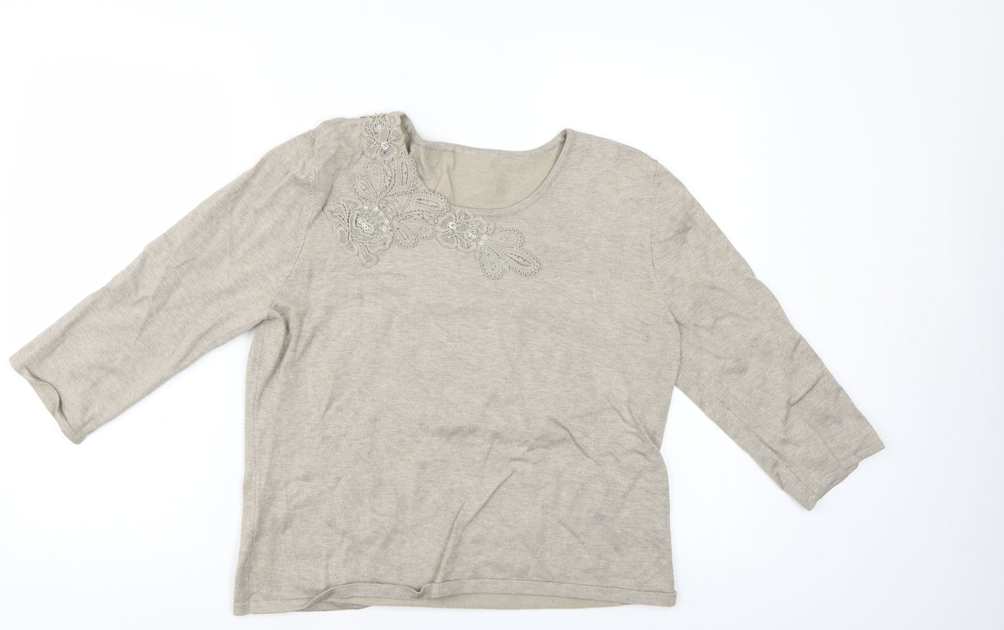 Womens UK Size 16 Preworn Ivory Basic Blouse