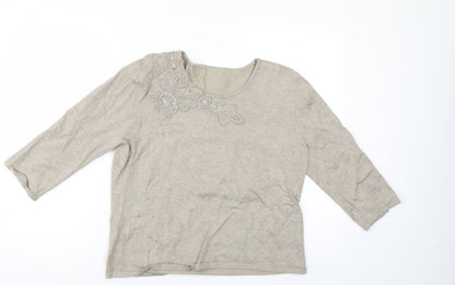 Womens UK Size 16 Preworn Ivory Basic Blouse