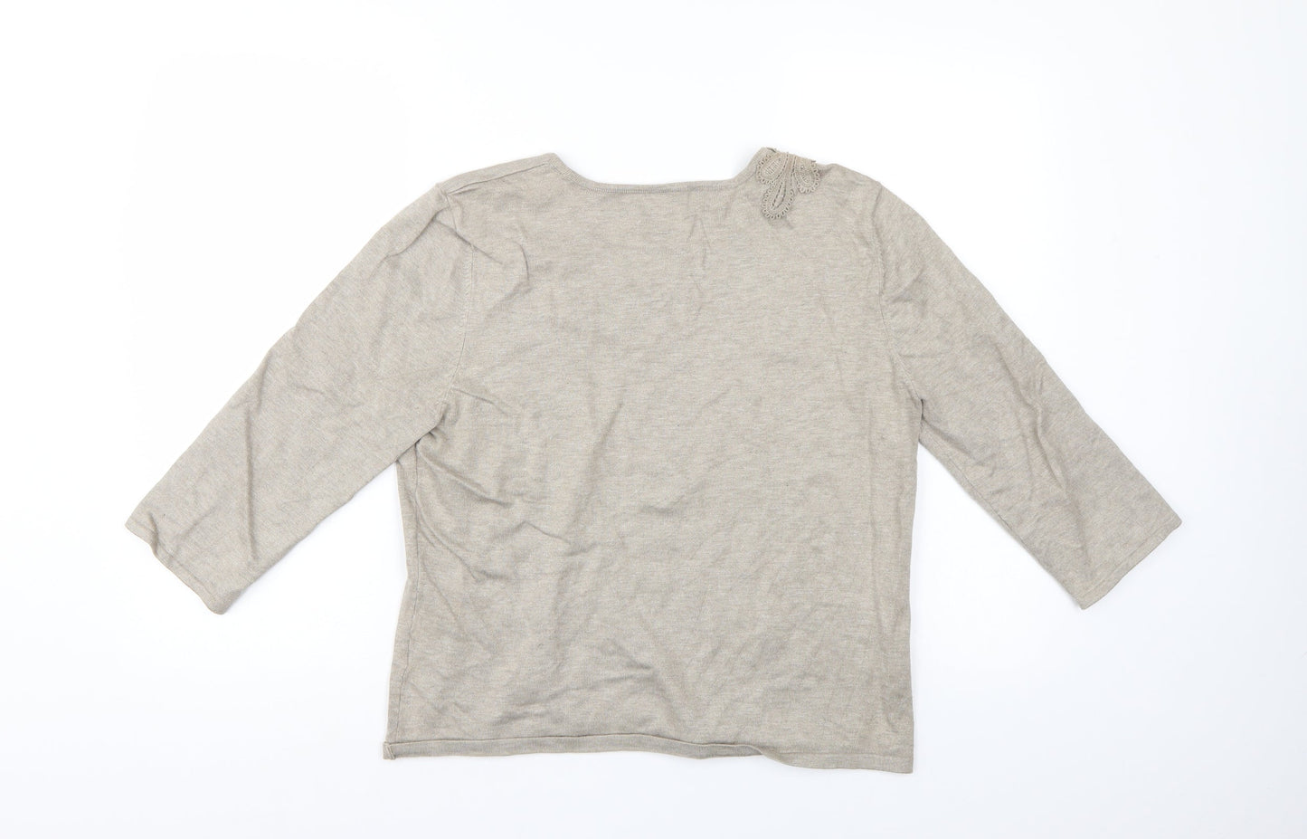 Womens UK Size 16 Preworn Ivory Basic Blouse