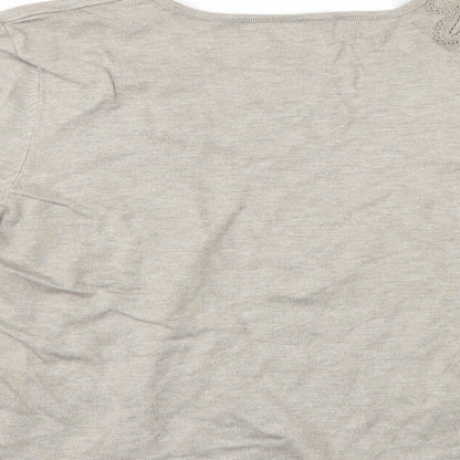 Womens UK Size 16 Preworn Ivory Basic Blouse