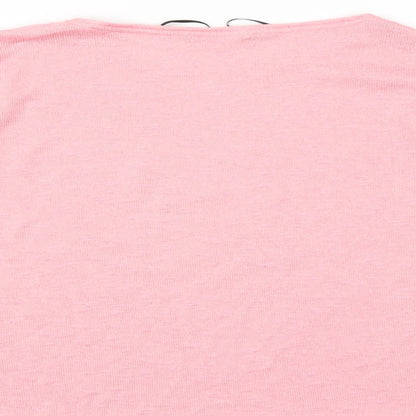 H&M Girls Pink Animal Print  Pullover Jumper Size 11-12 Years
